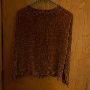 Elegant Tan Women's Crew Neck Sweater